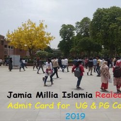 Jamia Admit Card download