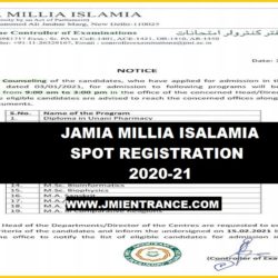 spot-registration-jamia-ug-pg-2020-2021 POST
