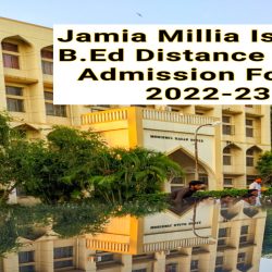 jamia-b.ed-admission-distance-2022 janruary