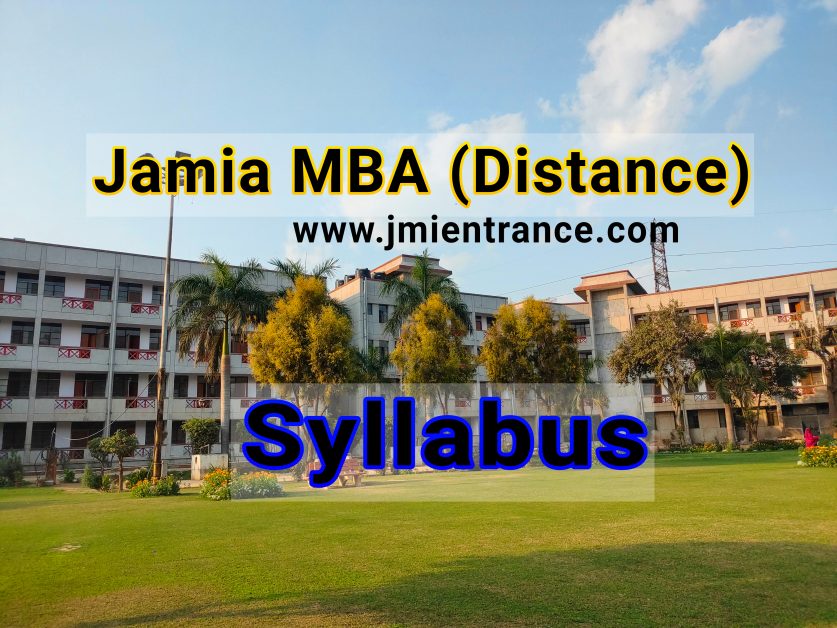 Jamia-mba-distance-2023-entrance-syllabus
