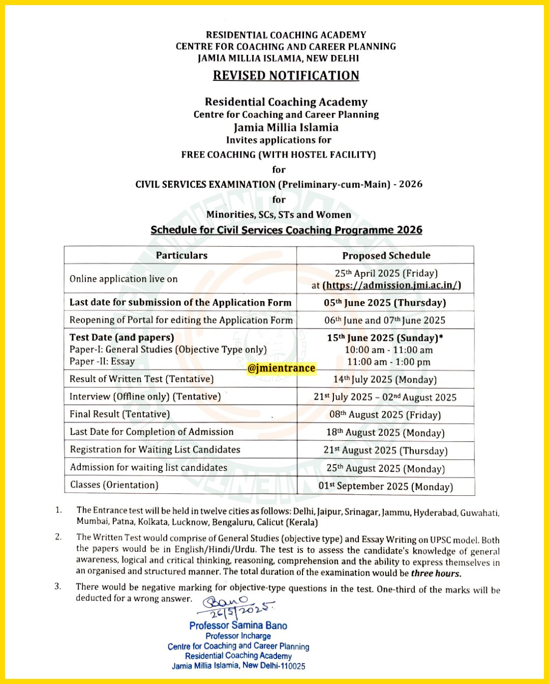 jamia-rca-2025-admission-notification-jmientrance